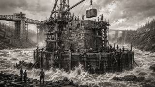 How Bridge Builders Built Giant Stone Piers in Raging Rivers Before Modern Concrete