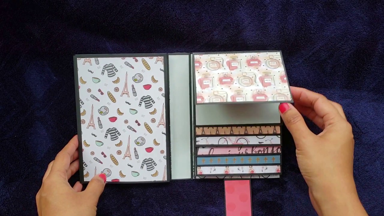 Paris Theme Folio Album (Scrapbook Mini Album)