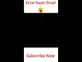 The Ultimate MS Excel Superscript #exceltips #exceltricks #shortvideo