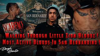 Walking through Little Zion Bloodz ! Most Active Bloodz In San Bernardino !