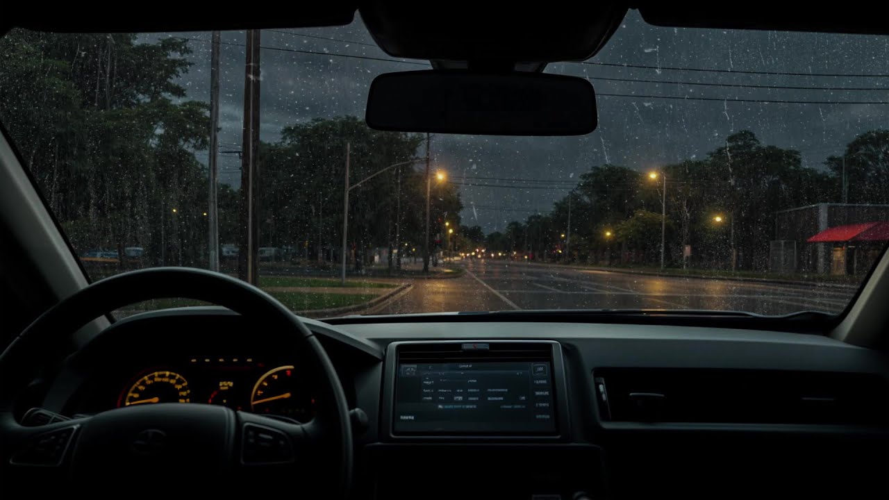 Driving in Heavy Rain at Night - ASMR Rain Sounds for Sleep, Focus ...