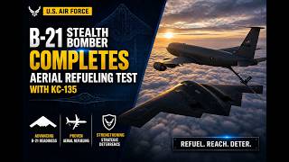 B-21 stealth bomber completes aerial refueling test with KC-135