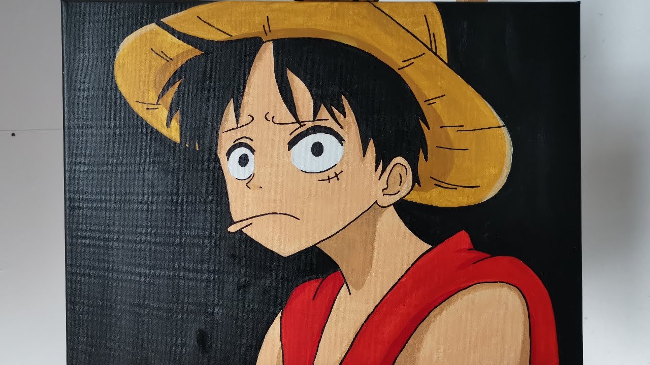 How to paint Luffy | One Piece Anime Character Painting | Acrylic Painting  for Beginner | Timelapse - YouTube