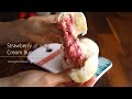 いちご生クリームパン Strawberry Cream Buns|komugikodaisuki