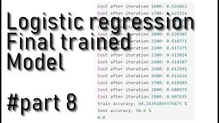 Logistic regression - Final cats vs dogs logistic regression model part 8
