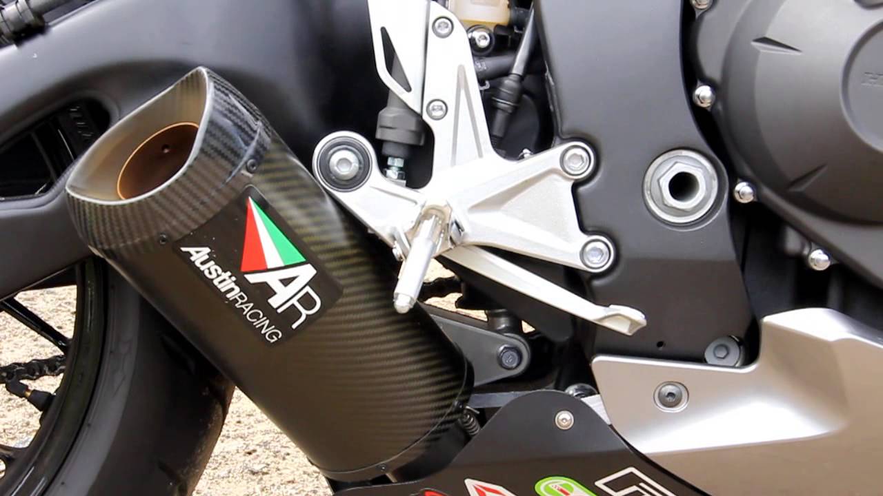 Austin Racing Exhaust on a 2012 Honda CBR1000RR - YouTube