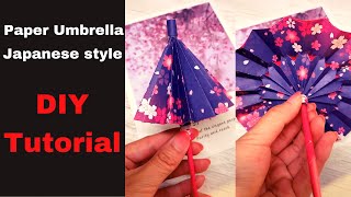 Diy How To Make A Paper Japanese Umbrella-Paper Umbrella - Easy Tutori̇al Origami Umbrella