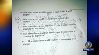Assignment asks middle schoolers how many slaves would equal 4 white people