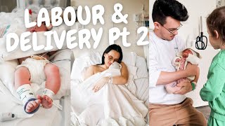 EMOTIONAL first 24 hours with a NEWBORN | BIG sister meets BABY SISTER precious | Emma Cole