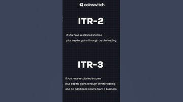 Crypto tax ITR form #coinswitch #coinswitch #incometax