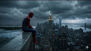 Spider-Man: Peter Parker's Lonely Night | City Rain & Thunder Sounds for Sleep and Focus 🌃