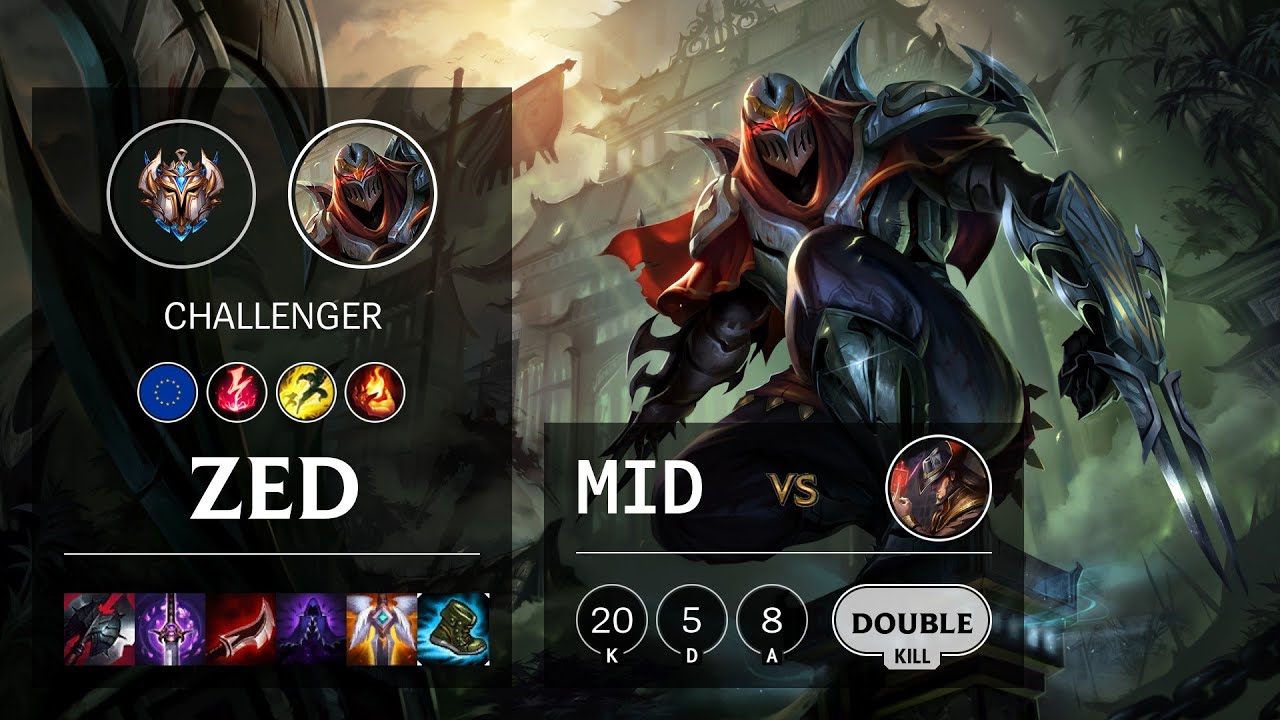 Zed Mid vs Twisted Fate - EUW Challenger Patch 10.15