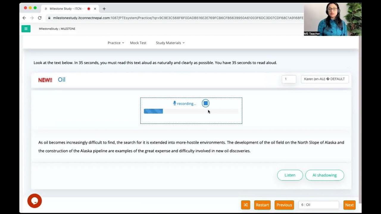Read aloud Oil Best PTE YouTube