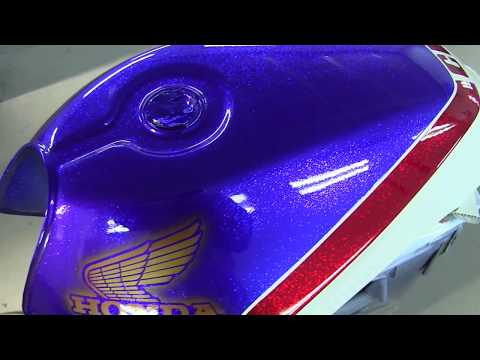 ラメ塗装 ドライフレークからの キャンディー塗装 で カスタムペイント