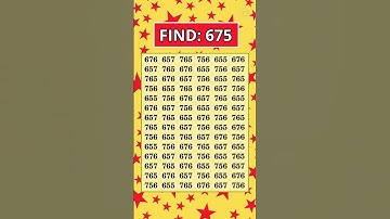 👀 Eye Test Challenge — Find the Number 675!