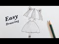 رسم سهل بالرصاص للمبتدئين| How to draw a girl with umbrella pencil sketch step by step. easy drawing