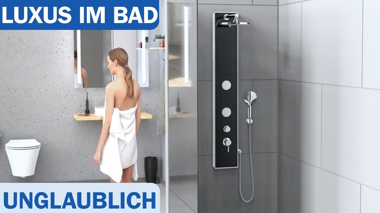 LukLoy Duschglas-Stabilisator, L-Form – Halterung Für Rahmenlose Dusche, Kein Bohren Im Glas