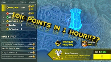 Use a throwing weapon in Ranked or Normal Domination. Each use earns 10 points Explained!