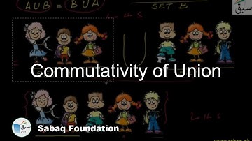 Commutativity of Union, Math Lecture | Sabaq.pk