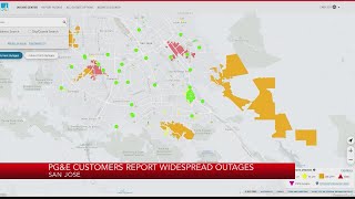 PG&E customers report widespread outages