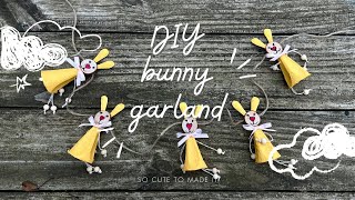 DIY Cute Bunny Garland Easter Decor