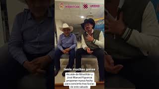 Alcalde de Minatitlán y Figueroa proponen nueva fecha para concierto tras lluvias de este sábado.
