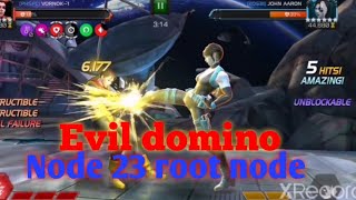 mcoc alliance war - node 23 DOMINO - scared stiff + bubble shield + power focus 2