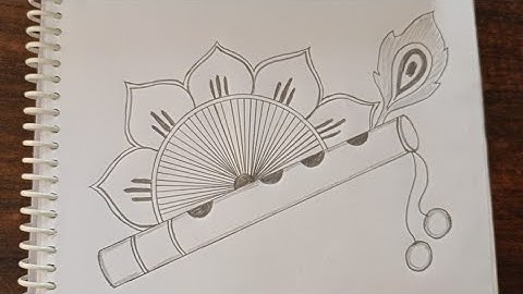 How to draw a krishna flute||beautiful flute drawing||bansuri drawing step by step||easy drawing