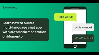 How to build a chat app with automatic moderation on Momento screenshot 1
