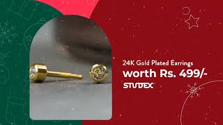 Big Christmas Sale - Free! Free! Free! Studex 24K Gold Plated Earrings worth ₹499 Now @ ₹0.00