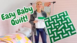 Easy Baby Quilt Tutorial Beginner Friendly Quilt Pattern.