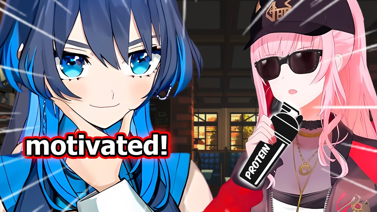 Kronii feels MOTIVATED to HIT THE GYM after seeing the protein shake Calli brought | HololiveEN