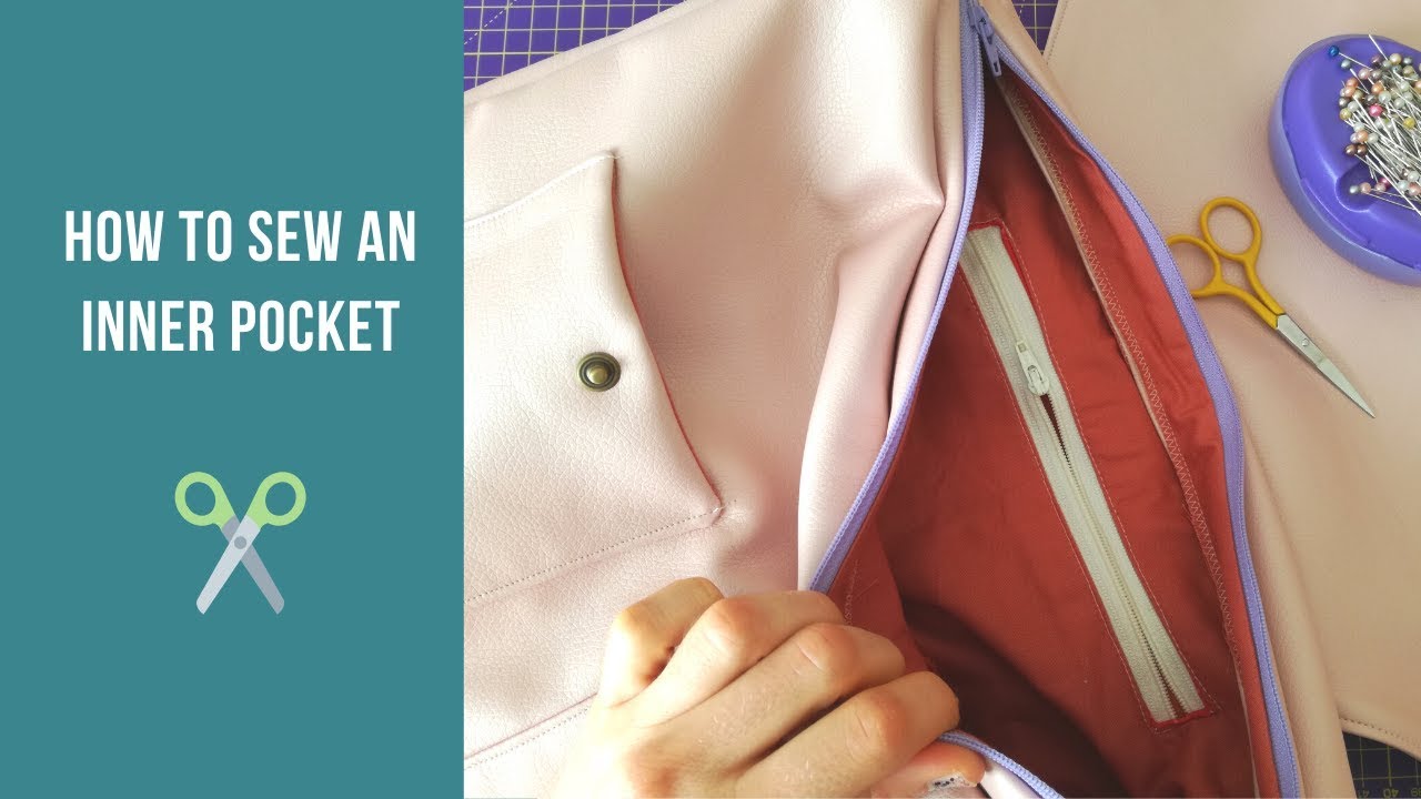 ✂ How to sew an inner pocket with zip 
