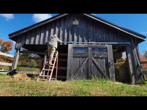 Fixing The Sliding Barn Door In The HOP Goat Barn