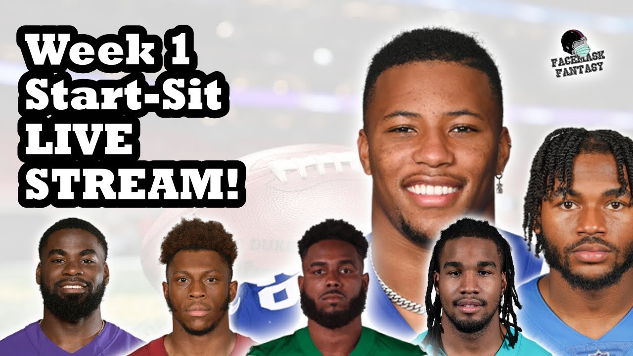 WEEK 1 STARTSIT LIVE STREAM! Answering All Your Fantasy Football