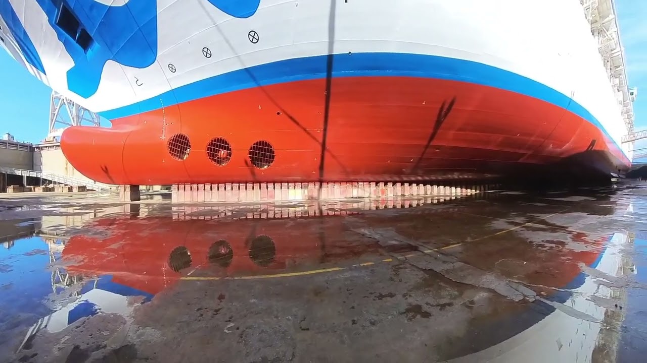 🚢 Emerald Princess in Dry Dock | Walking Beneath the Giant Cruise Ship in Palermo