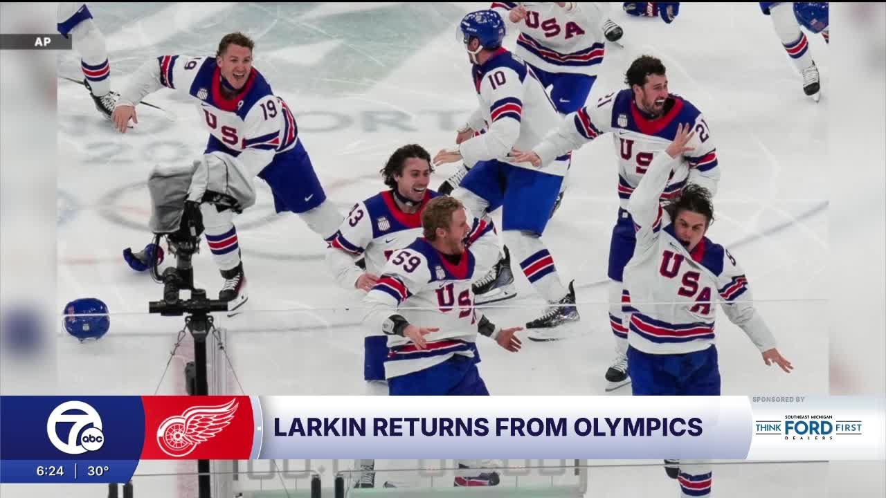 Dylan Larkin returns from Olympic gold, ready for Red Wings playoff push