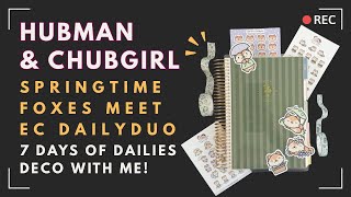 An Erin Condren and Hubman &amp; Chubgirl Mash-up?! Spring Foxes in the Daily Duo | Plan with Me