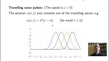 Modeling with PDEs part V - Solution of the 1D wave equation