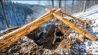 Building a Warm Underground Dugout in a Frozen Forest | by @ramizinthewild