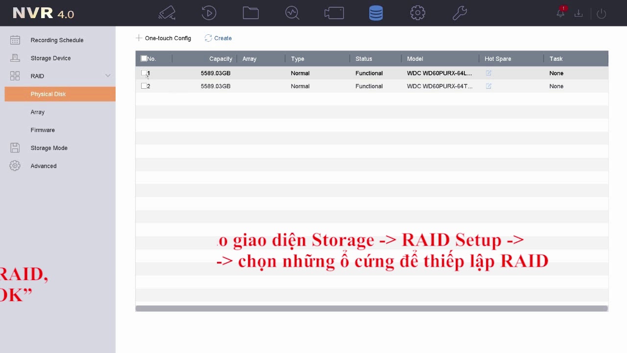Raid Gui Cấu hình chạy RAID trên đầu ghi Hikvision giao diện GUI 4.0 ...
