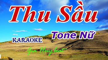 Thu Sầu - Karaoke - Tone Nữ - Nhạc Sống - gia huy beat