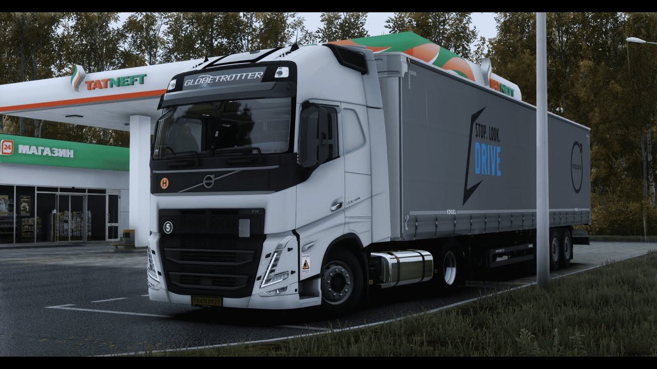 🍁 ETS2 | Realistic Rainy Drive🌦️|  Project Next-Gen Autumn | Sibir Map | 4K Ultra Graphics