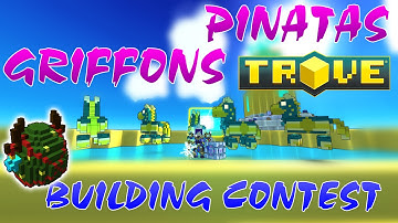 Pinatas, Griffons, Trove Building Contest with dragon egg for first place – Let’s play Trove #23