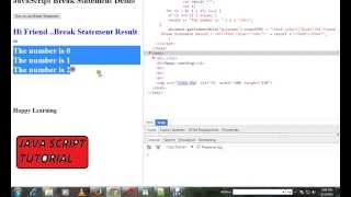 BREAK STATEMENT IN JAVA SCRIPT DEMO