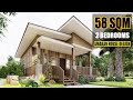 AMAKAN HOUSE DESIGN | 58 SQM HOUSE | 2 BEDROOMS