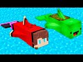 How jj and mikey became fishes in minecraft  new way to become fish with mikey and jj 