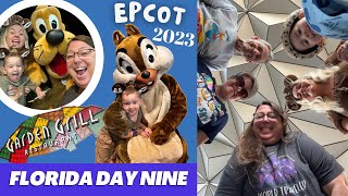 Florida Day 9 August 2023 | Epcot | Garden Grill Restaurant | Chip n Dale bound | Disney Friends