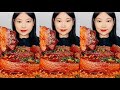 Sweet and spicy grilled pork with delicious chili sauce steamed rice#mukbang #eatsplorations#food