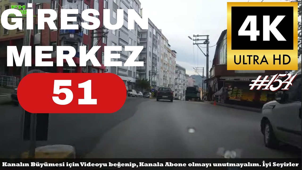 Giresun Merkez 51,Giresun Turkey - 4K (Yeniyol-Mazpazarı Güzergahı)- Araç Kamerası #giresun #turkey